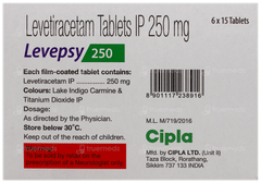 Levepsy 250 Tablet 15 Levepsy 250 Tablet 15