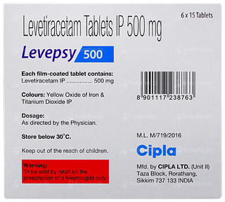 Levepsy 500 Tablet 15