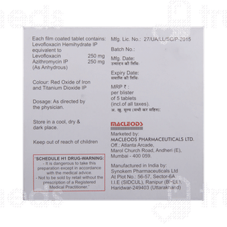 Levomac Az 250/250 MG Tablet 5
