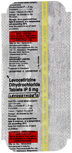 Levosetride 5 Tablet 10