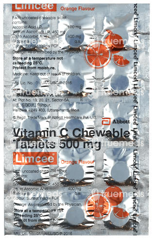 Limcee Orange Flavour Chewable Tablet 15