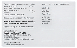 Limcee Orange Flavour Chewable Tablet 15