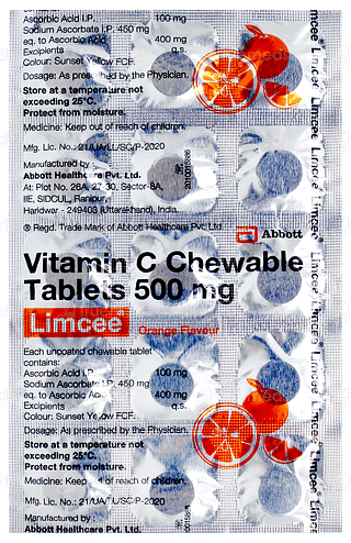 Limcee Orange Flavour Chewable Tablet 15