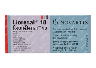 Lioresal 10 MG Tablet 10