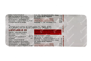 Lipicure D 20 Mg/1000 IU Tablet 10