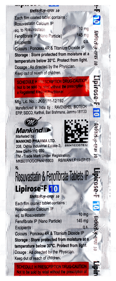 Lipirose F 10 Tablet 10 Lipirose F 10 Tablet 10