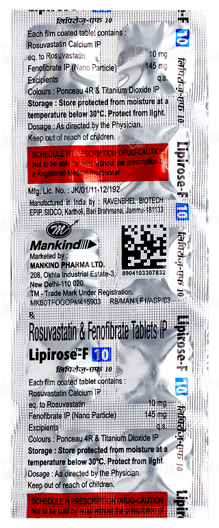 Lipirose F 10 Tablet 10