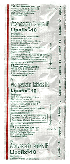 Lipofix 10 Mg Tablet 10 Lipofix 10 Mg Tablet 10