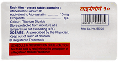 Liponorm 10mg Tablet 15