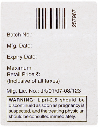 Lipril 2.5 Tablet 15