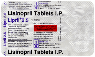 Lipril 2.5 Tablet 15