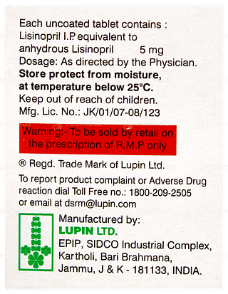 Lipril 5 Tablet 15