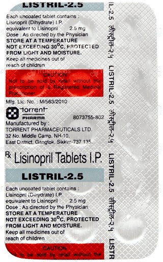 Listril 2.5 Tablet 15