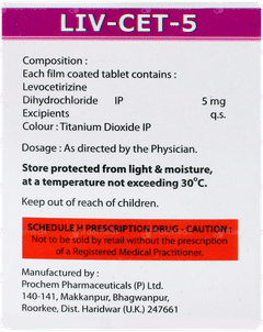 Liv Cet 5 Tablet 10 Liv Cet 5 Tablet 10