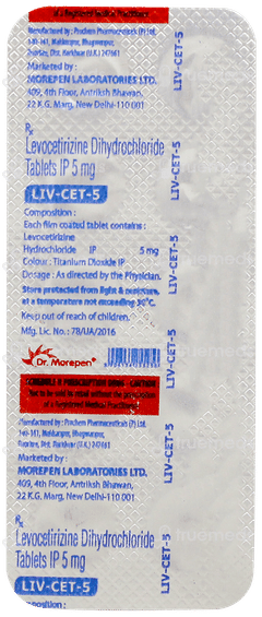 Liv Cet 5 Tablet 10 Liv Cet 5 Tablet 10