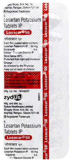 Losacar 50 Tablet 10 Losacar 50 Tablet 10
