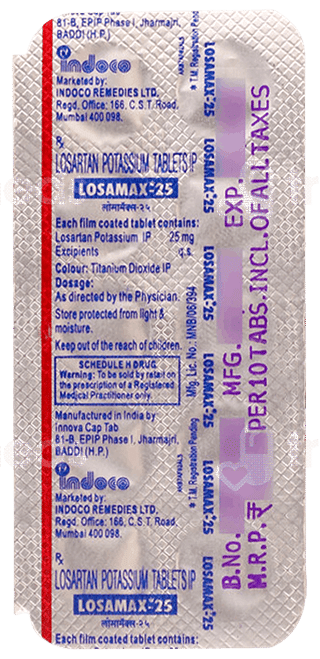 Losamax 25 Mg Tablet 10