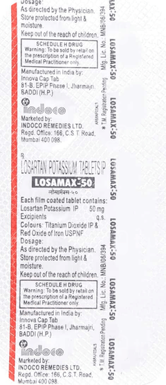 Losamax 50 Mg Tablet 10