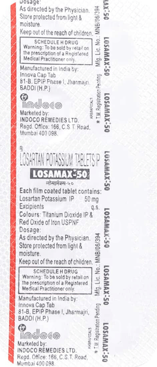Losamax 50 Mg Tablet 10