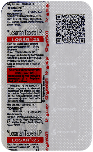 Losar 25 Tablet 15