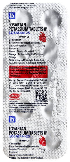 Losatan 25 Tablet 10 Losatan 25 Tablet 10