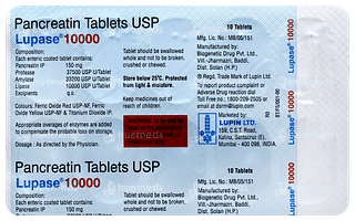 Lupase 10000 Tablets 10