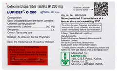 Lupicef O 200 Dispersible Tablet 10 Lupicef O 200 Dispersible Tablet 10