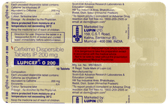 Lupicef O 200 Dispersible Tablet 10 Lupicef O 200 Dispersible Tablet 10