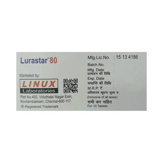 Lurastar 80 MG Tablet 10