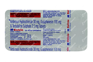 M Solvin 100/2.5/30 MG Tablet 10