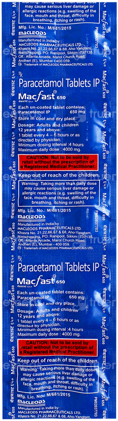 Macfast 650 Tablet 10 Macfast 650 Tablet 10