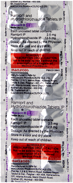 Macpril H 2.5 Tablet 10