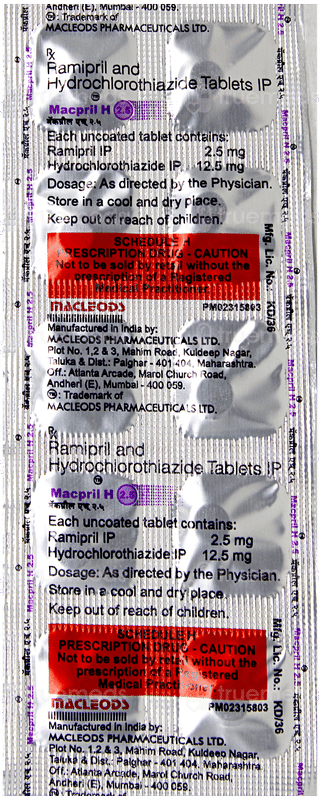Macpril H 2.5 Tablet 10