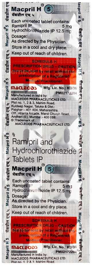 Macpril H 5 Tablet 10