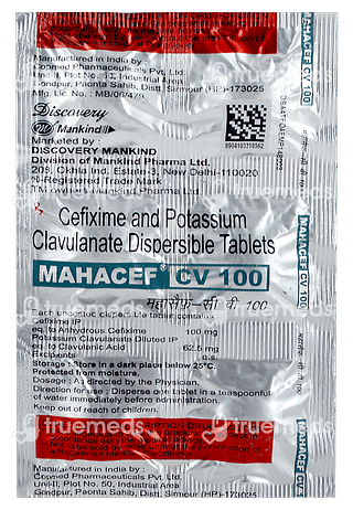 Mahacef Cv 100/62.5 MG Tablet 6