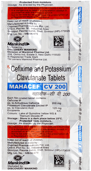 Mahacef Cv 200 Tablet 6