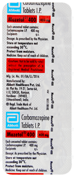 Mazetol 400 Tablet 10 Mazetol 400 Tablet 10