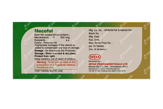 Mecofol 500 MCG Tablet 10