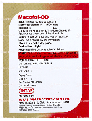 Mecofol Od Tablet 10