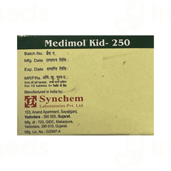 Medimol Kid 250 Orange Flavour Tablet 10