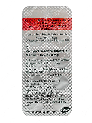 Medrol 4 MG Tablet 10