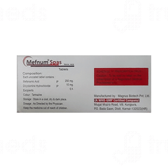 Mefnum Spas 10/250 MG Tablet 10 Mefnum Spas 10/250 MG Tablet 10