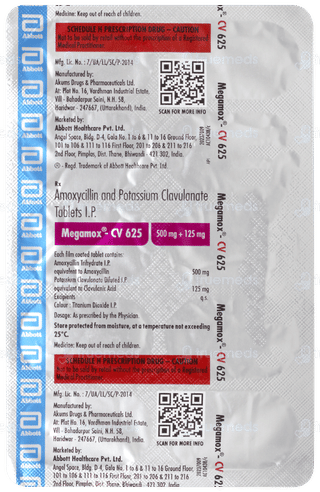 Megamox Cv 625 Tablet 10