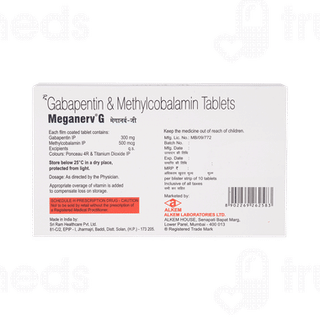 Meganerv G 300 Mg/500mcg Tablet 10