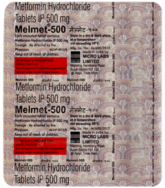 Melmet 500 Tablet 20