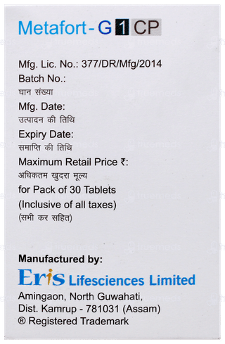Metafort G Cp 1/500 Mg Tablet 30