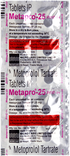 Metapro 25 Tablet 10 Metapro 25 Tablet 10