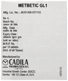 Metbetic Gl 1 Tablet 15