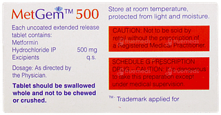 Metgem 500 Tablet 10