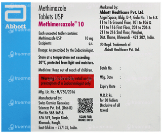Methimercazole 10 Tablet 30